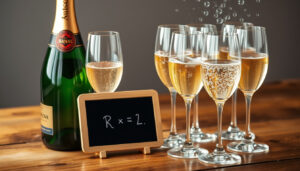 Hur många glas bubbel på en flaska? Räkna med formel